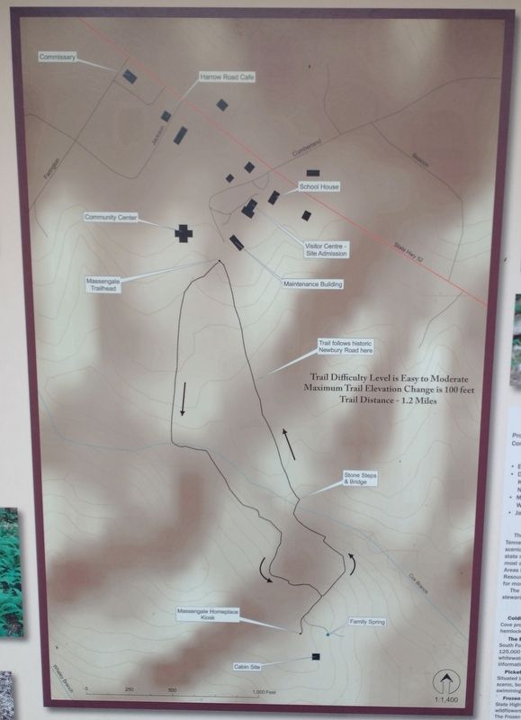 Map to Massengale Homeplace Kiosk image. Click for full size.