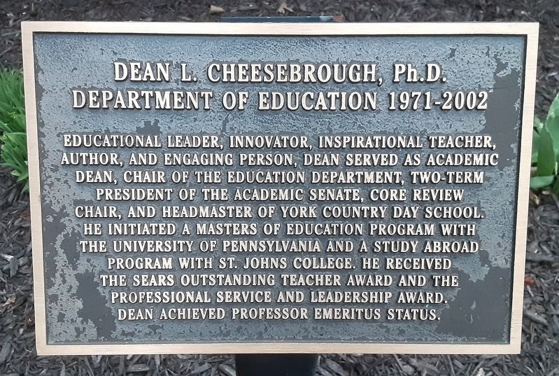 Dean L. Cheesebrough, Ph.D. Marker image. Click for full size.