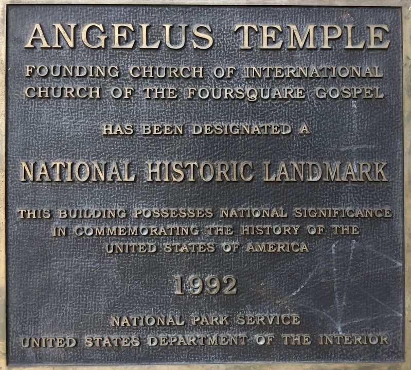 Angelus Temple Marker image. Click for full size.