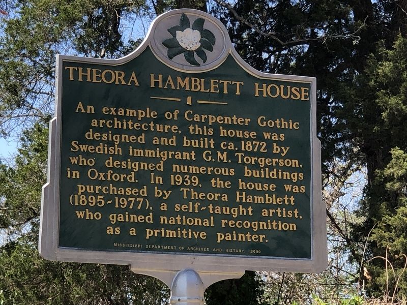 Theora Hamblett House Marker image. Click for full size.