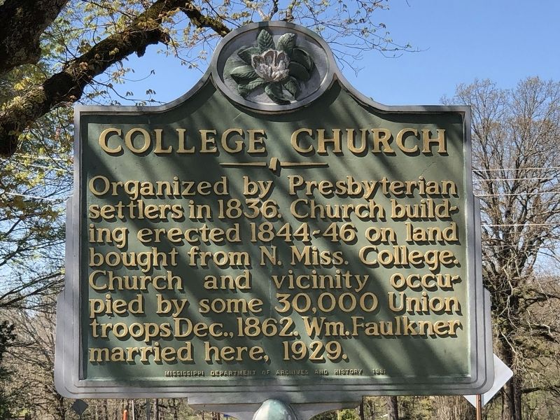 College Church Marker image. Click for full size.