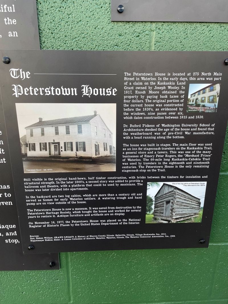 The Peterstown House Marker image. Click for full size.
