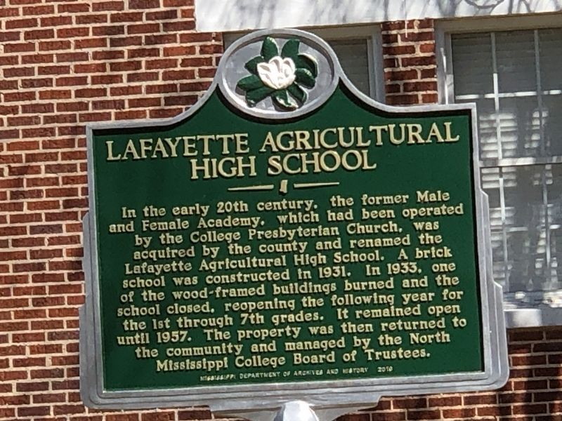 Lafayette Agricultural High School Marker image. Click for full size.
