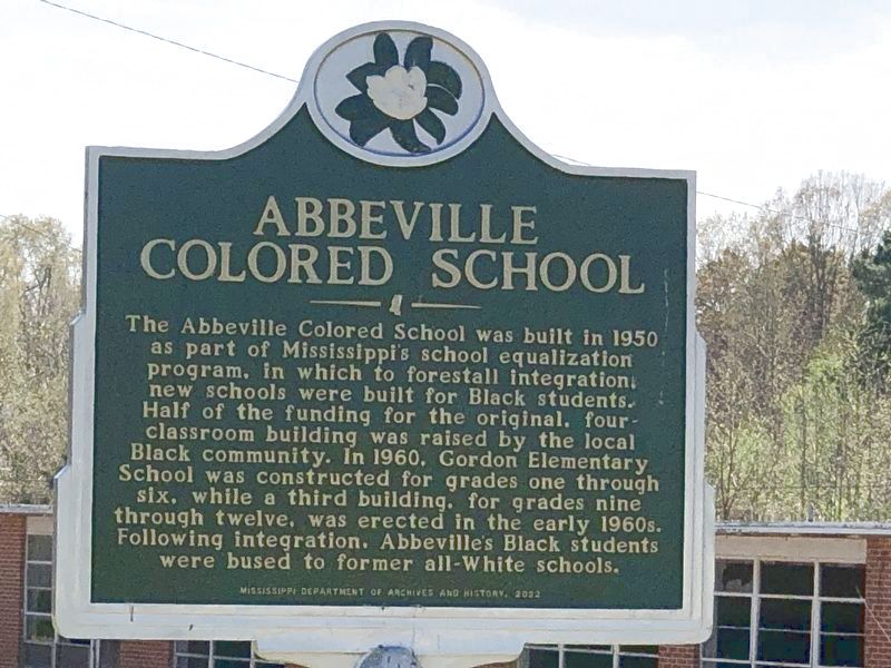 Abbeville Colored School Marker image. Click for full size.