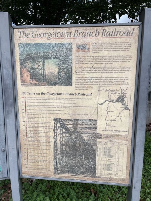 The Georgetown Branch Railroad Marker image. Click for full size.