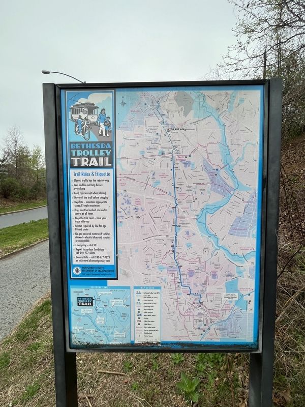 From Trolley to Trail: A Brief History Marker [Reverse] image. Click for full size.