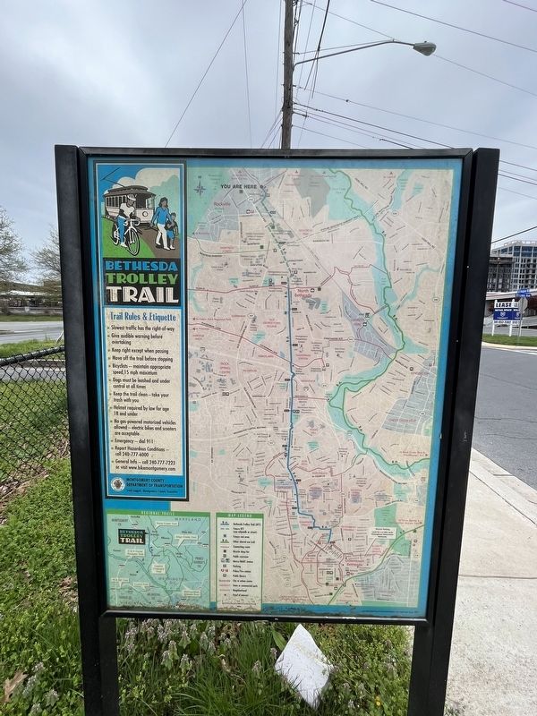 From Trolley to Trail: A Brief History Marker [Reverse] image. Click for full size.