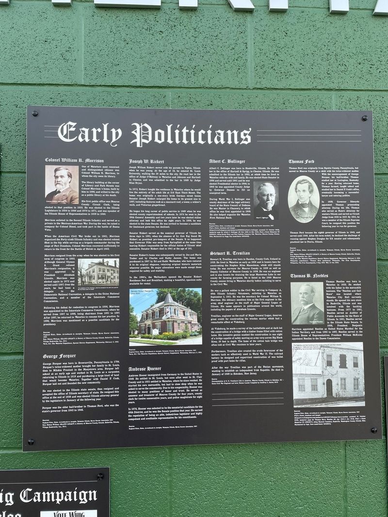 Early Politicians Marker image. Click for full size.