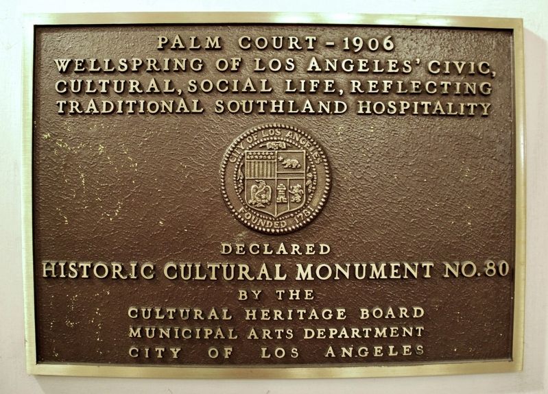 Palm Court Marker image. Click for full size.