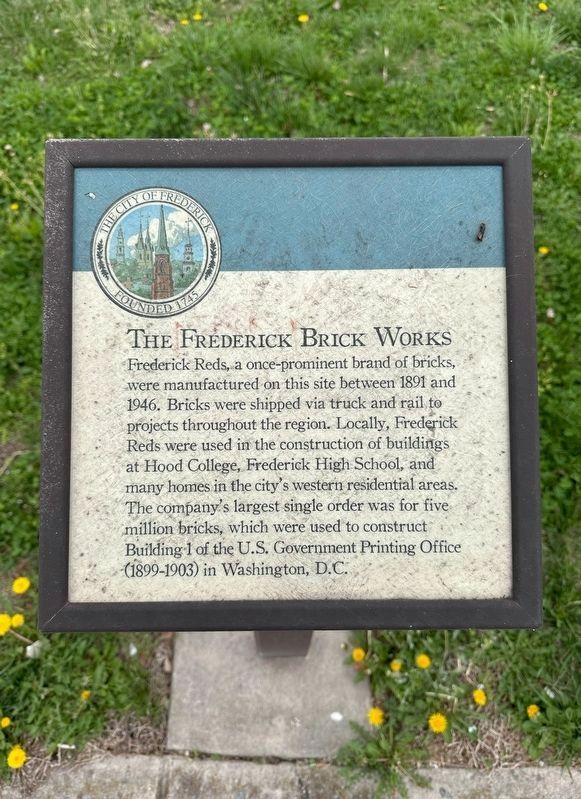 The Frederick Brick Works Marker. Click for full size. The Frederick Brick Works Marker image. Click for full size.