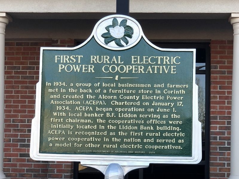 First Rural Electric Power Cooperative Marker. Click for full size. First Rural Electric Power Cooperative Marker image. Click for full size.