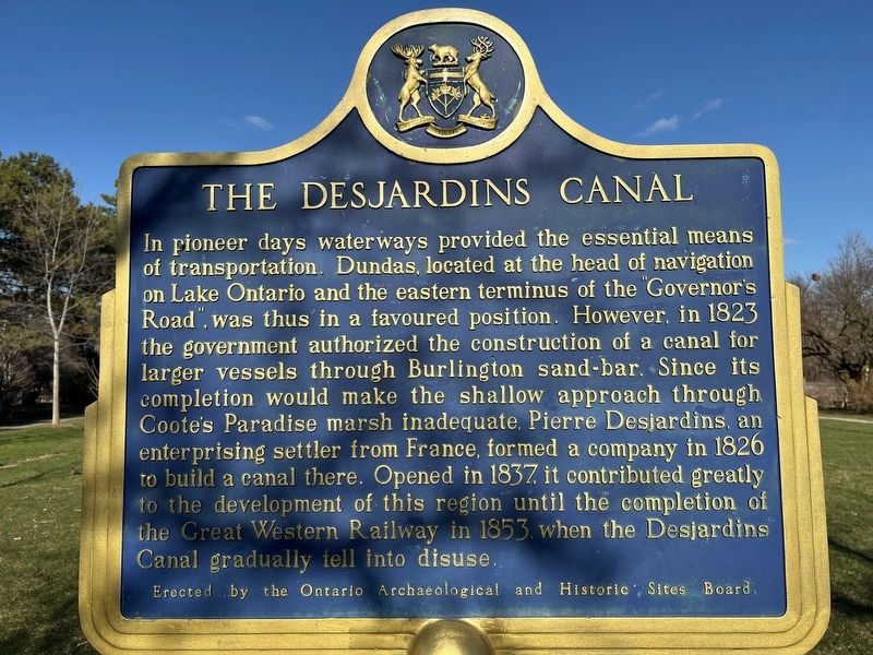 The Desjardins Canal Marker image. Click for full size.