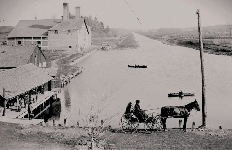 The Desjardins Canal turning basin (1896), curent location of Centennial Park. image. Click for full size.