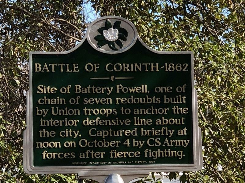 Battle of Corinth - 1862 Marker image. Click for full size.