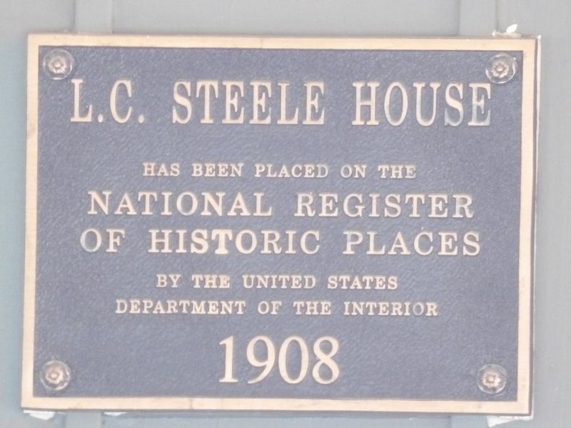 L.C. Steele House Marker image. Click for full size.