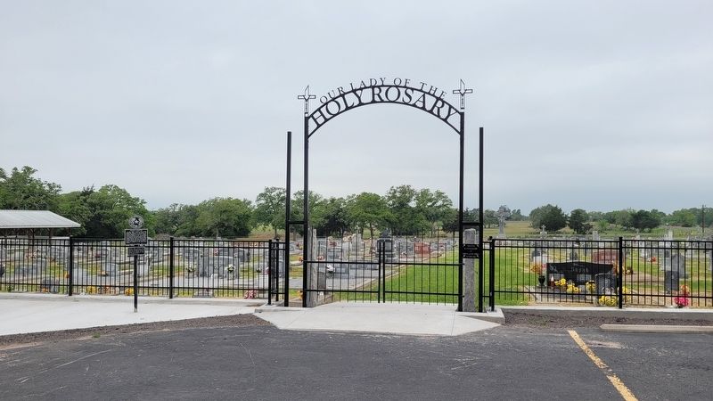 The Frenstat Cemetery and Marker image. Click for full size.