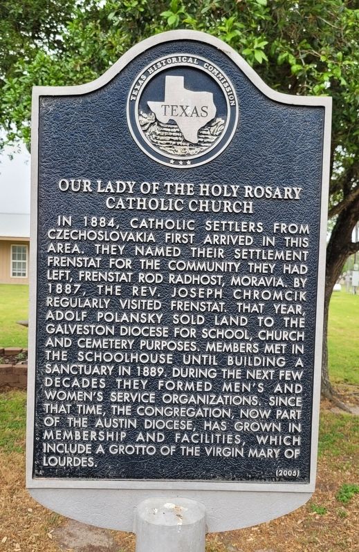 Our Lady of the Holy Rosary Catholic Church Marker image. Click for full size.