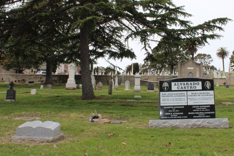 Governor Juan Bautista Alvarado Marker & Headstone image. Click for full size.