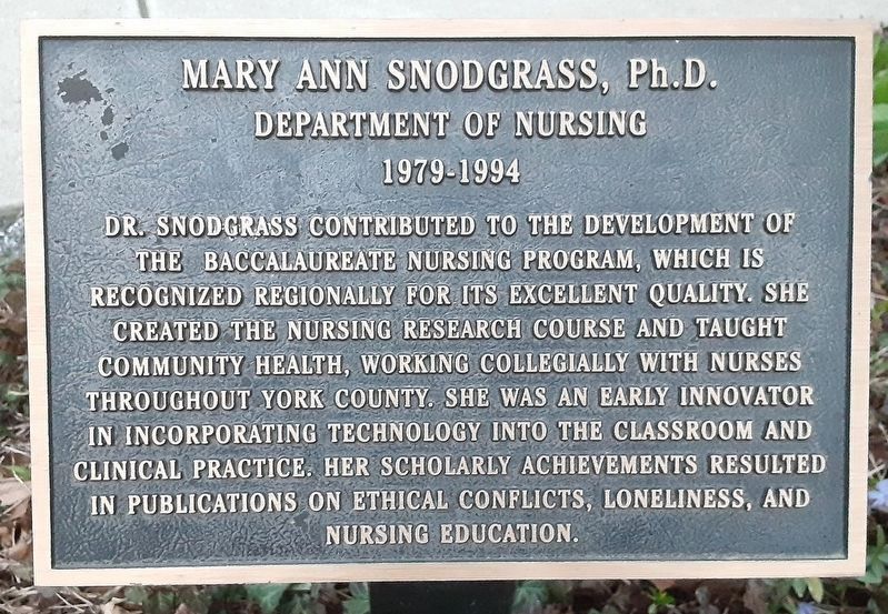 Mary Ann Snodgrass, Ph.D. Marker image. Click for full size.
