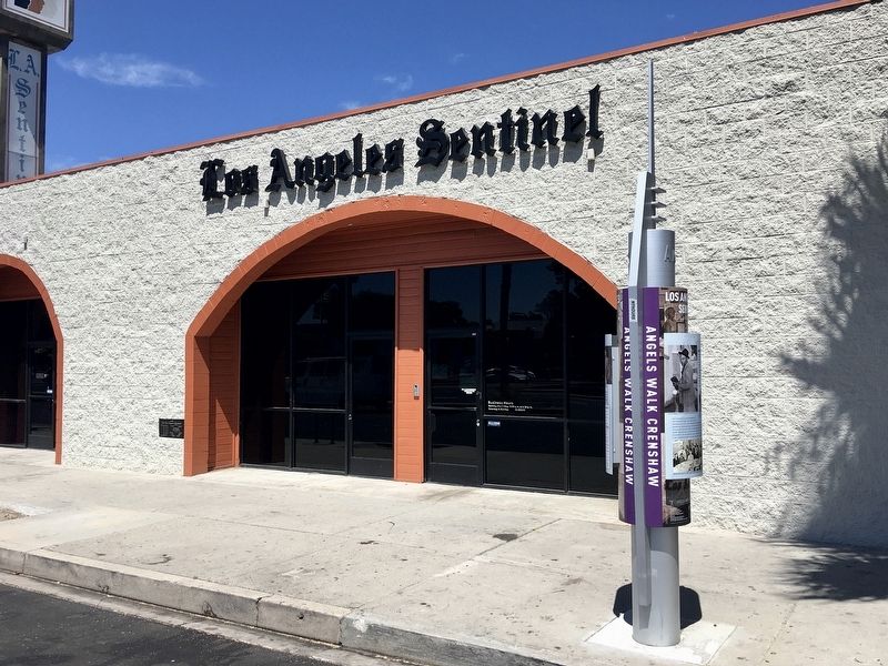 Los Angeles Sentinel Marker. Click for full size. Los Angeles Sentinel Marker image. Click for full size.