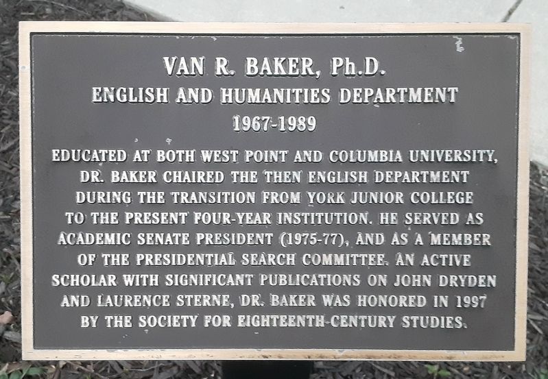 Van R. Baker, Ph.D. Marker. Click for full size. Van R. Baker, Ph.D. Marker image. Click for full size.