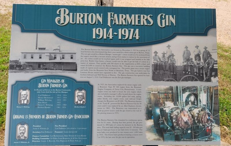 Burton Farmers Gin Marker image. Click for full size.