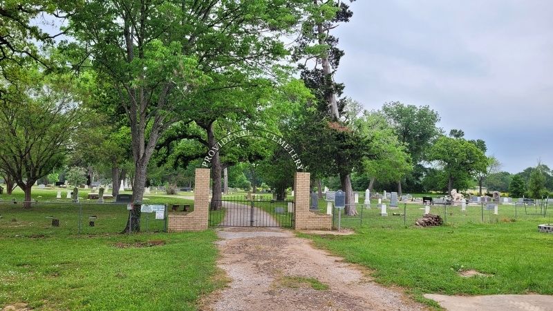 The entrance to the Providence Cemetery and Marker. Click for full size. The entrance to the Providence Cemetery and Marker image. Click for full size.