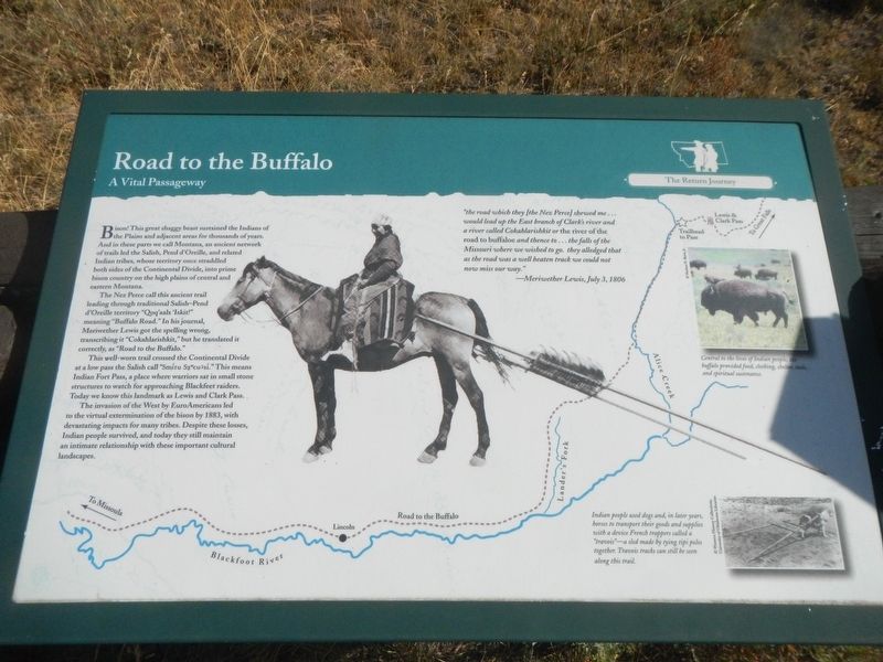 Road to the Buffalo Marker image. Click for full size.