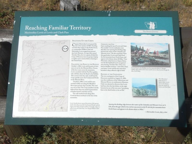 Reaching Familiar Territory Marker image. Click for full size.
