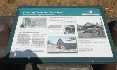 Crossing Lewis and Clark Pass Marker image. Click for full size.