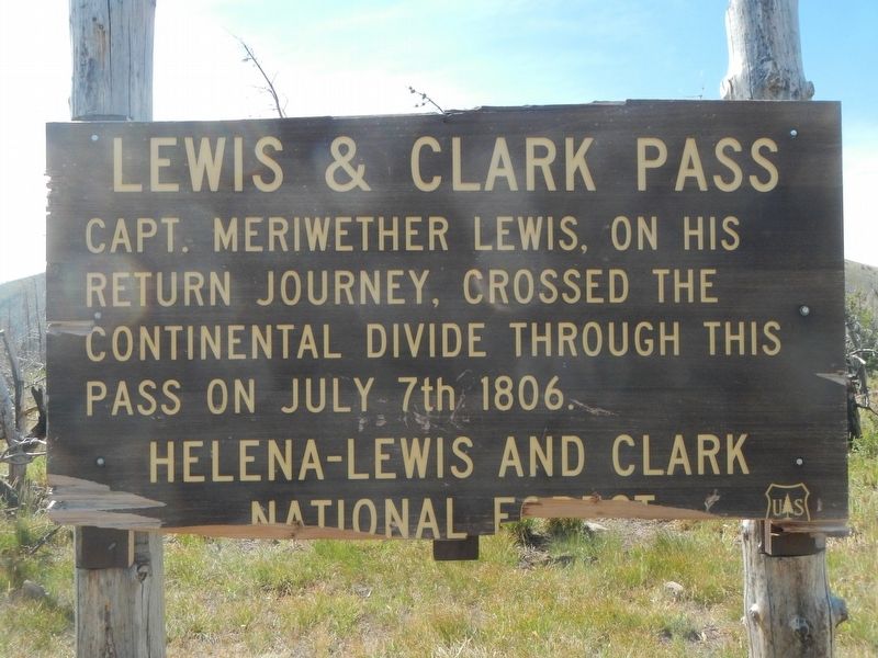 Lewis and Clark Pass Marker image. Click for full size.