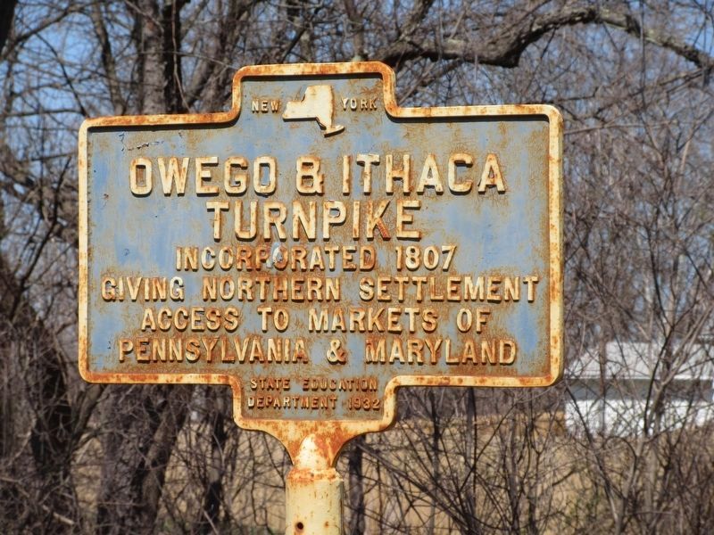 Owego & Ithaca Turnpike Marker image. Click for full size.