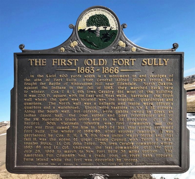 The First (Old) Fort Sully Marker image. Click for full size.