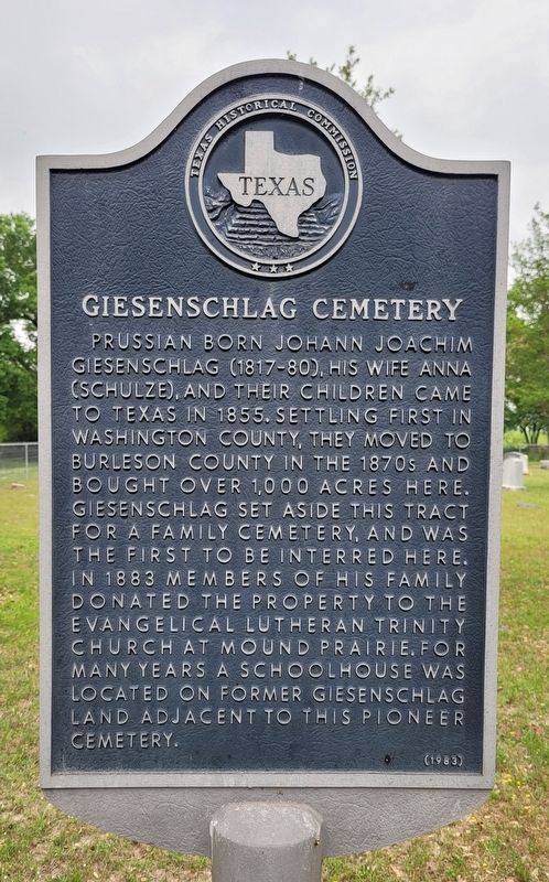 Giesenschlag Cemetery Marker. Click for full size. Giesenschlag Cemetery Marker image. Click for full size.