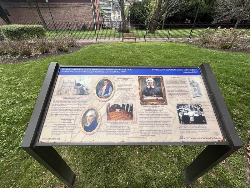 Historic Chapel of St. Mary's Seminary & University (dedicated 1808) Marker image. Click for full size.