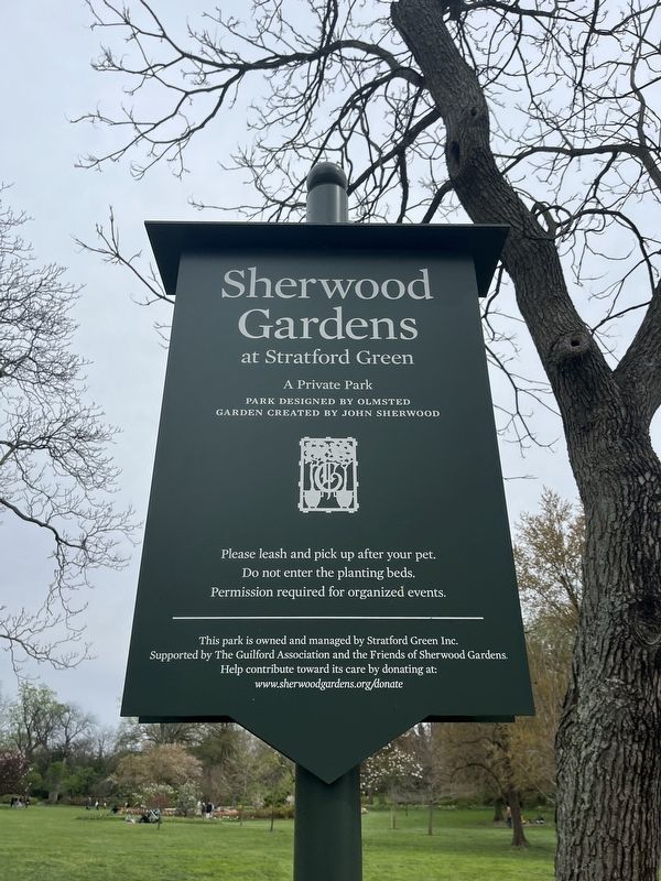 Sherwood Gardens Marker image. Click for full size.