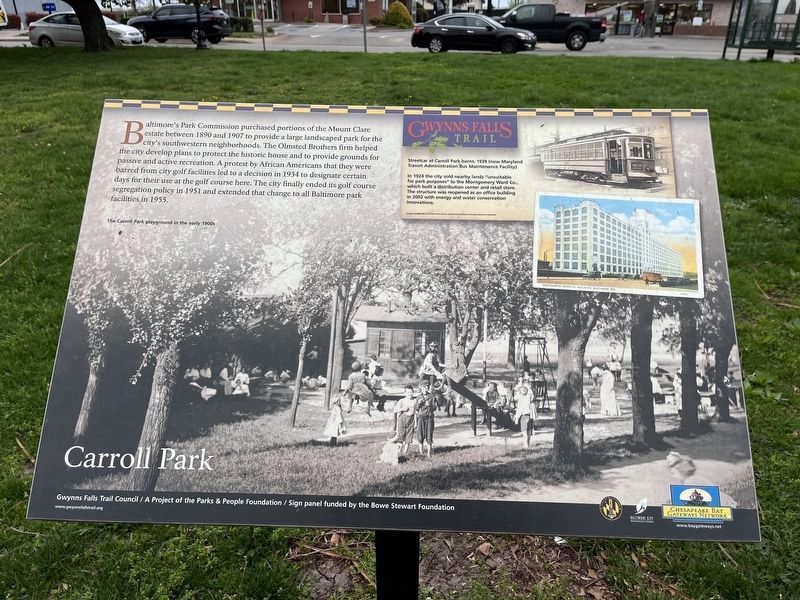 Carroll Park Marker image. Click for full size.