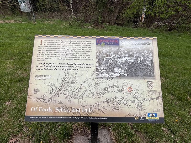 Of Fords, Felles, and Falls Marker. Click for full size. Of Fords, Felles, and Falls Marker image. Click for full size.