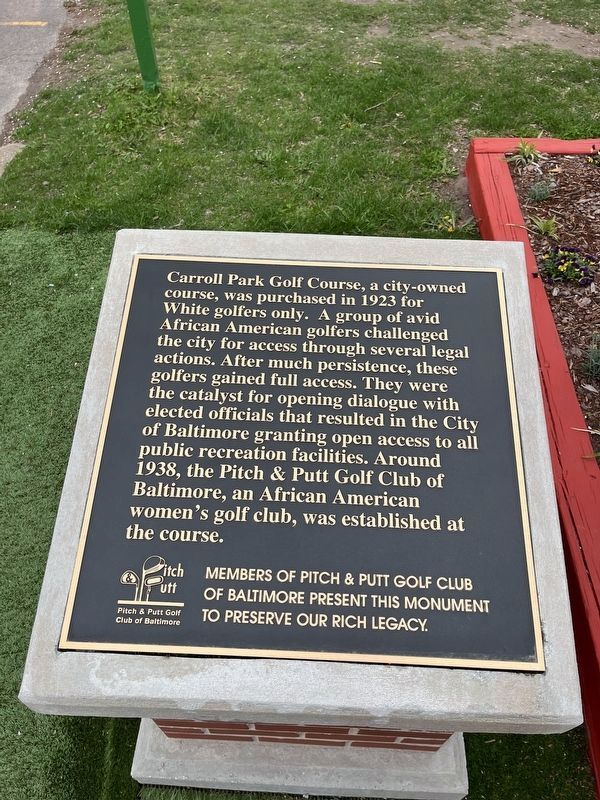 Carroll Park Golf Course Marker image. Click for full size.