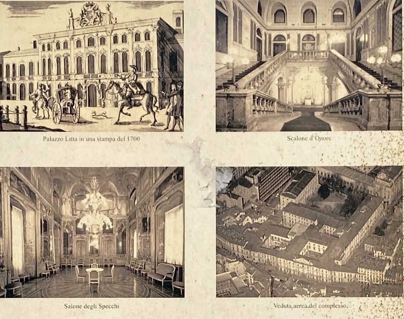 Palazzo Litta Marker inset pictures image. Click for full size.