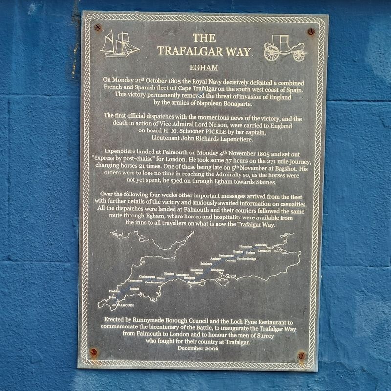The Trafalgar Way Marker. Click for full size. The Trafalgar Way Marker image. Click for full size.