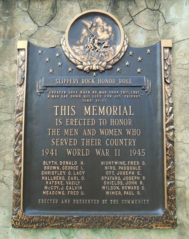 Slippery Rock Honor Roll Marker image. Click for full size.