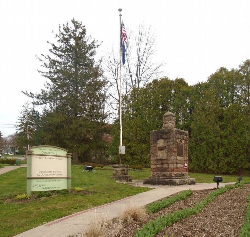 Slippery Rock Memorial Park Monument image. Click for full size.