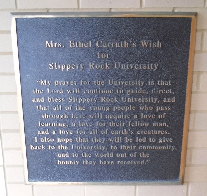 Mrs. Ethel Carruth's Wish Marker. Click for full size. Mrs. Ethel Carruth's Wish Marker image. Click for full size.