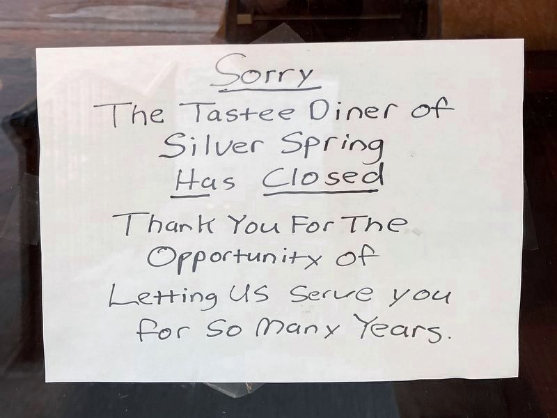 Tastee Diner Closed. Click for full size. Tastee Diner Closed image. Click for full size.