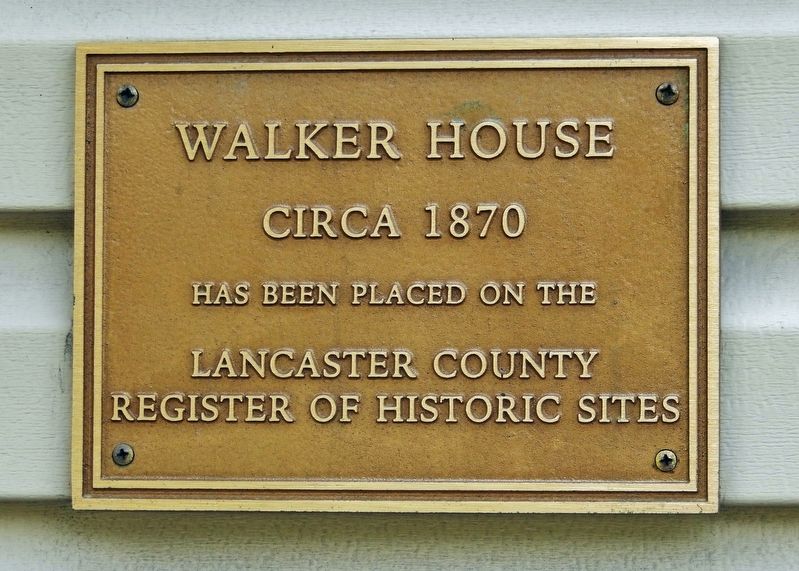 Walker House Marker image. Click for full size.
