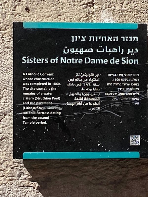 Sisters of Notre Dame de Sion Marker. Click for full size. Sisters of Notre Dame de Sion Marker image. Click for full size.