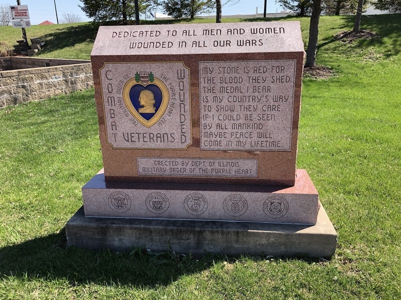 East Peoria Veterans Memorial Marker image. Click for full size.
