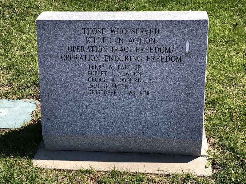 East Peoria Veterans Memorial (Operation Iraqi Freedom/Operation Enduring Freedom) image. Click for full size.
