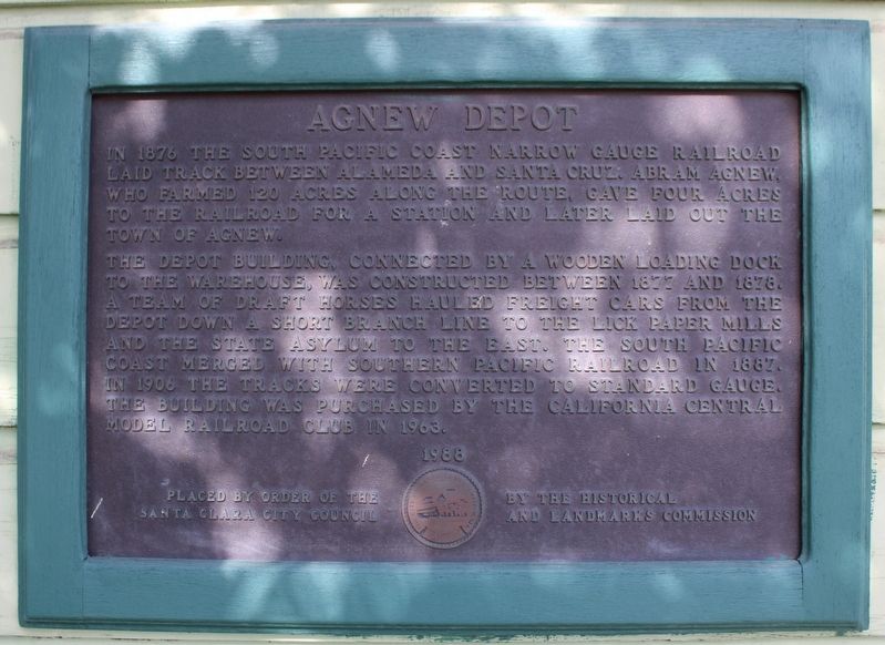 Agnew Depot Marker image. Click for full size.